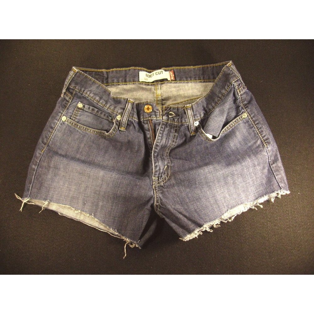 LEVIS 527 CUTOFF JEANS SHORTS 33 MEASURED Denim Daisy Dukes HIGH WAIST